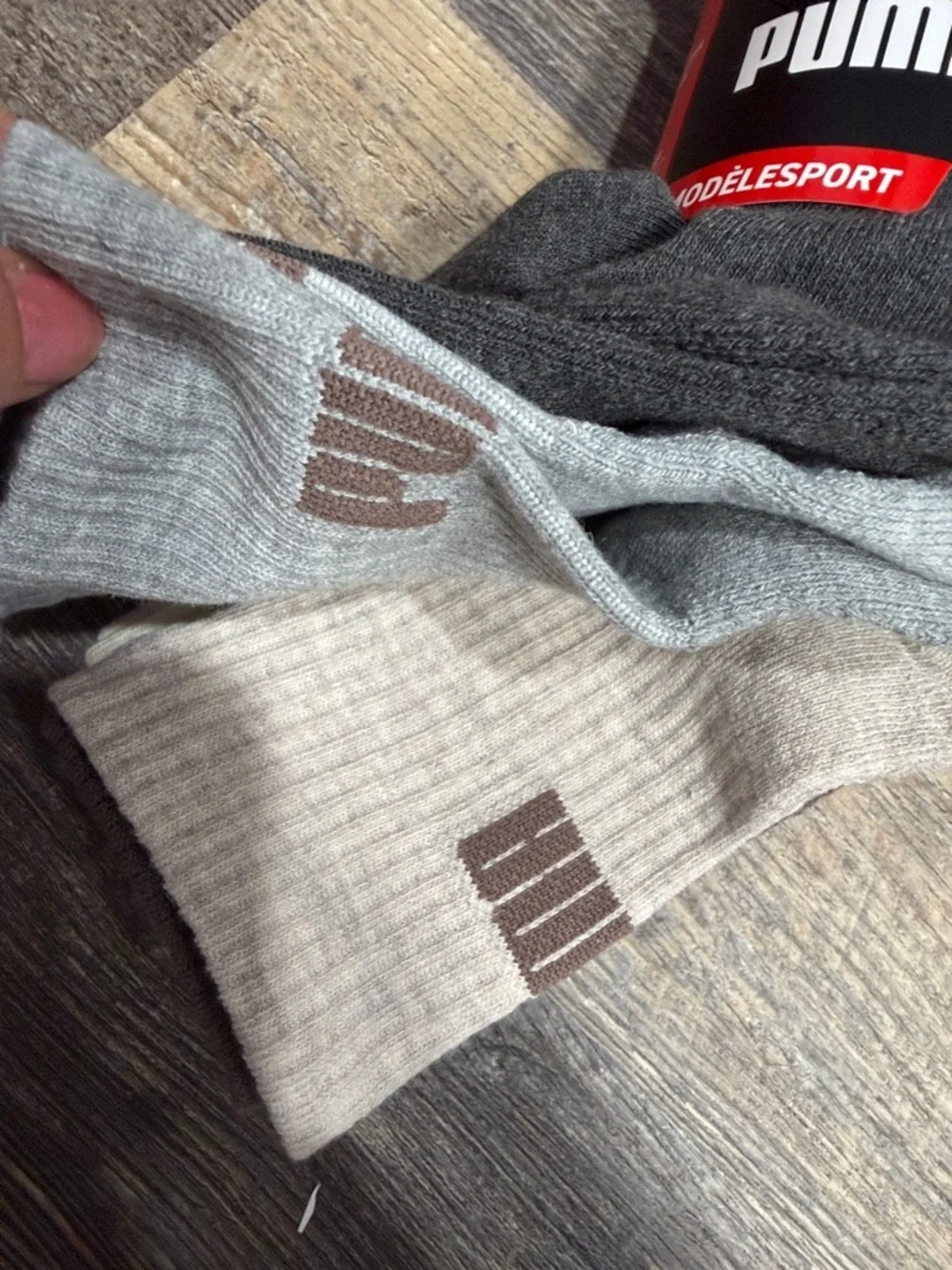 Puma Men's Dark Gray & Light Gray Athletic Ankle Socks - 6 Pack